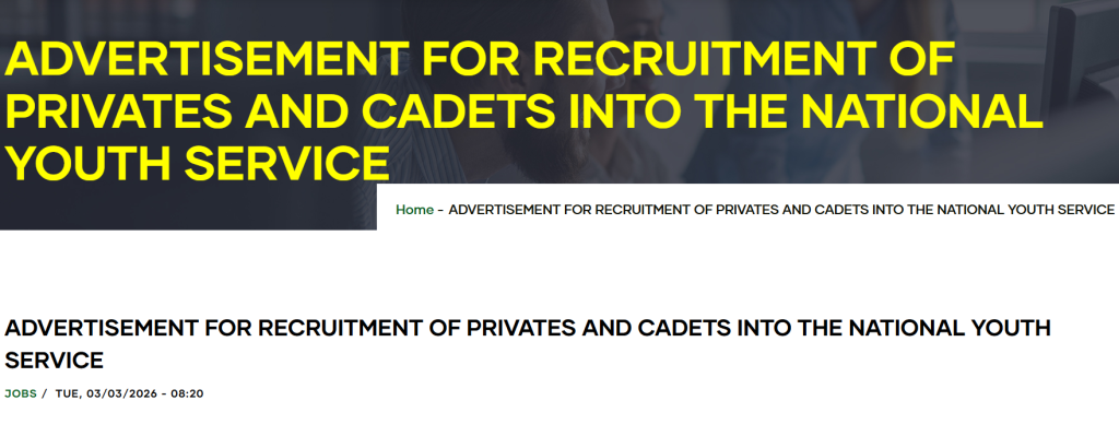 NYS Announces Nationwide Recruitment of Volunteer Servicemen and Servicewomen (16th–21st March 2026)