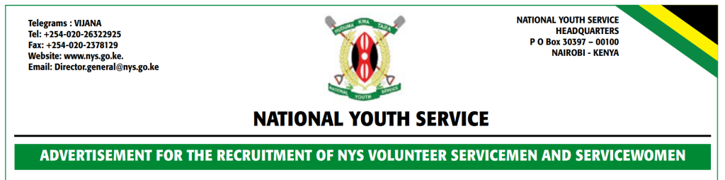 National Youth Service (NYS) is Recruiting Volunteer Servicemen and Servicewomen; Requirements and Dates