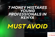 7 Money Mistakes Young Professionals in Kenya Must Avoid. M-Pesa mobile money transaction on smartphone showing personal finance management in Kenya