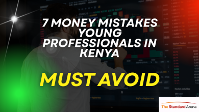7 Money Mistakes Young Professionals in Kenya Must Avoid. M-Pesa mobile money transaction on smartphone showing personal finance management in Kenya