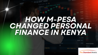 How M-Pesa Changed Personal Finance in Kenya: 19 Years. M-Pesa mobile money transaction on smartphone showing personal finance management in Kenya