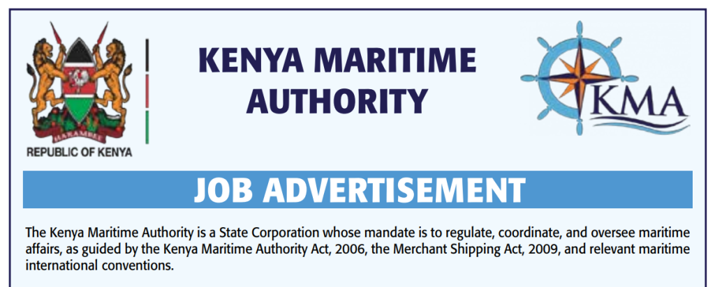 Kenya Maritime Authority (KMA) Job Vacancies 2026 - Application Deadline: May 11, 2026
