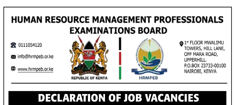 HRMPEB Announces 2026 Recruitment: Principal Internal Auditor, Accountant, Driver & More; How to Apply