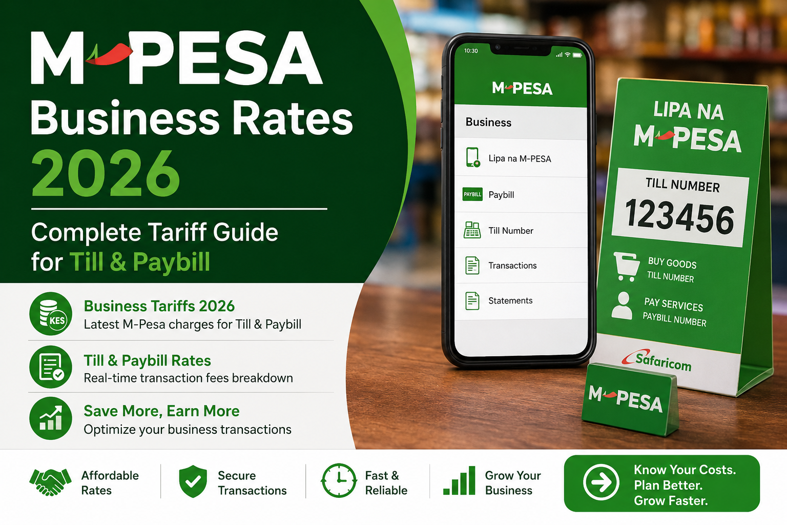 M-Pesa Business Rates 2026: Complete Tariff Guide for Till & Paybill